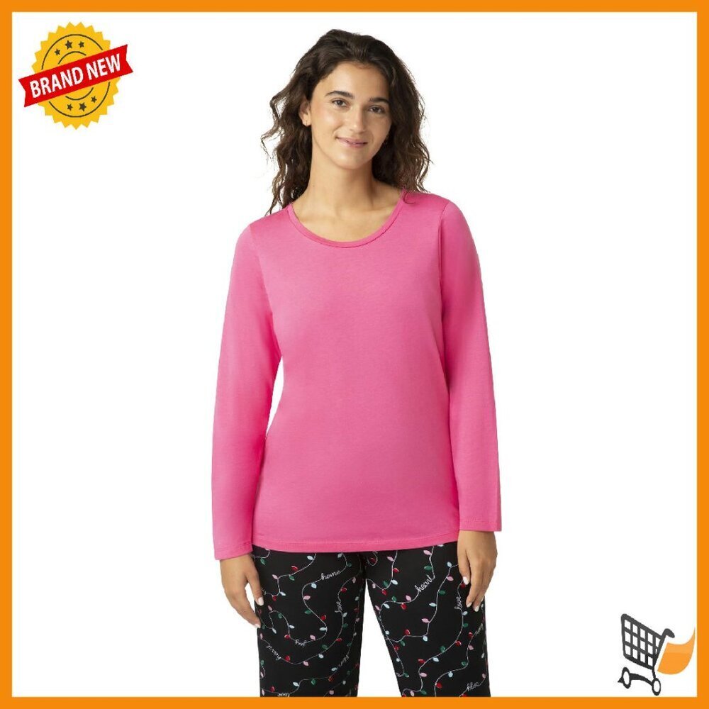 Soft Knit Long Pajama Pants with Elastic Waistband, Relaxed Fit